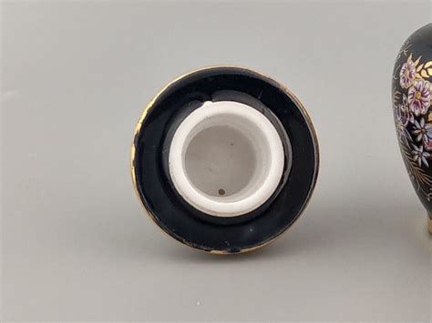 Vintage Greek Porcelain Perfume Bottle Atomizer With Gem