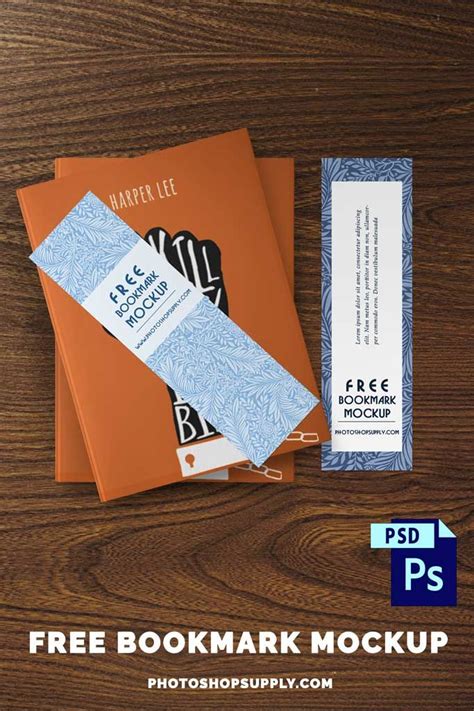 (FREE) Bookmark Mockup - Photoshop Supply | Bookmark, Bookmark template, Mockup