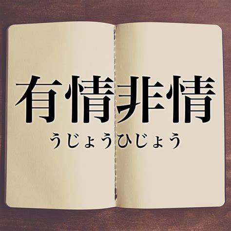 「有情非情」とは？意味や使い方！例文や解釈 Meaning Book