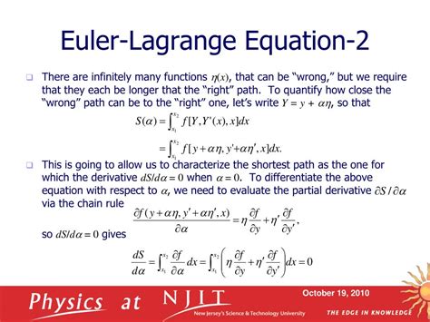 Ppt Physics 430 Lecture 14 Calculus Of Variations Powerpoint