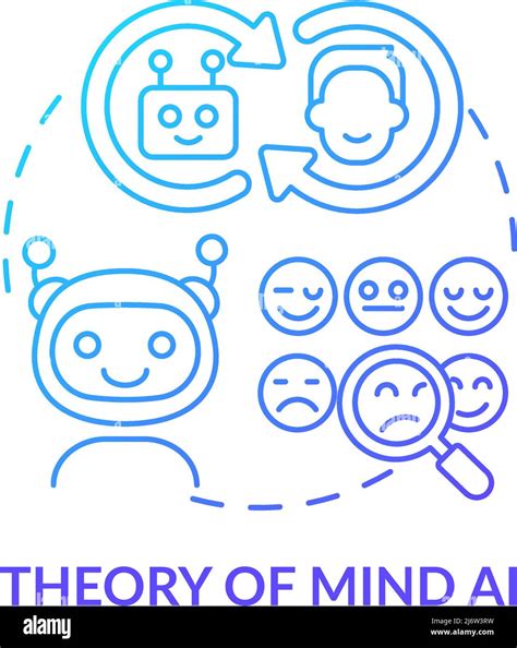 Theory of mind AI blue gradient concept icon Stock Vector Image & Art ...