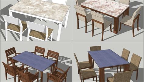 5431. Dining Table Sketchup Model Free Download - Sketchup Models For Free Download