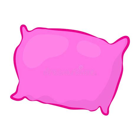 Pink Pillow Isolated Illustration Stock Vector Illustration Of