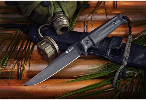 Нож Croc AUS-8 Black Titanium