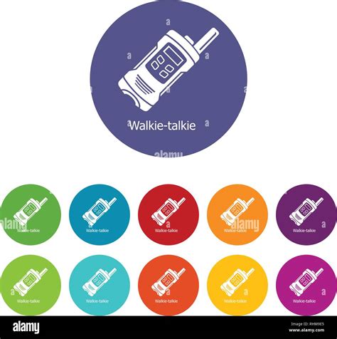 Portable Radio Icons Set Vector Color Stock Vector Image Art Alamy