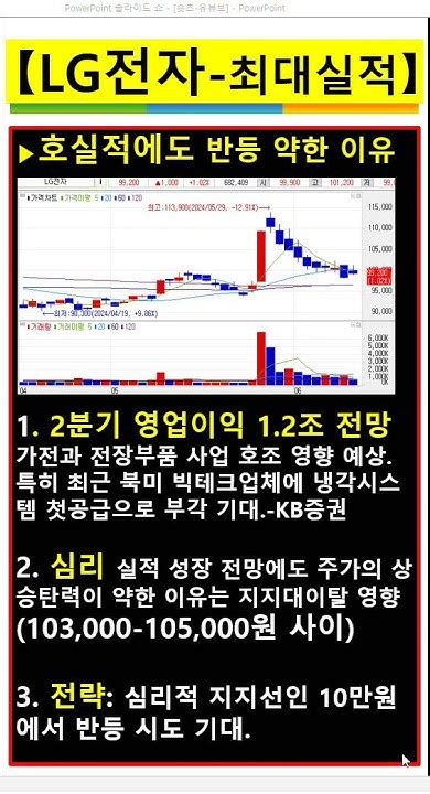 Lg전자 2분기 호실적 전망에도 주가 상승 탄력이 둔화되고 있는 이유는 Lg전자 주식 냉각시스템 호실적 Youtube