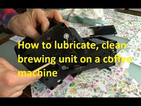 How To Lubricate The Brewing Unit Coffee Machine Melitta Nivona