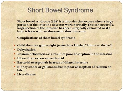 PPT - Short Bowel Syndrome: Causes, Symptoms, Daignosis, Prevention and