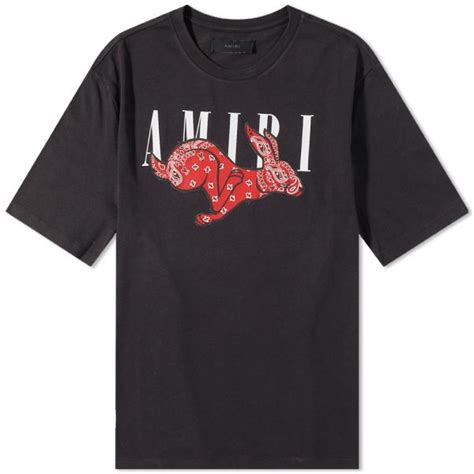 Amiri Cny Rabbit Logo Tee Black End Nl