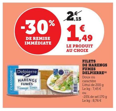 Promo Filets De Harengs Fumés Delpierre chez U Express iCatalogue fr