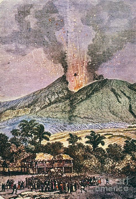 Mt. Pelee Eruption, 1851 Photograph by Granger - Pixels