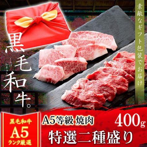 お中元 御中元 ギフトに 風呂敷 ギフト 肉 牛肉 A5ランク 黒毛和牛 特選2種盛り 焼肉用 800g 国産 A5等級 焼き肉 Bbq