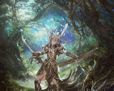 An Anime Landscape Of A Knightly Merfolk From Magic Stable Diffusion