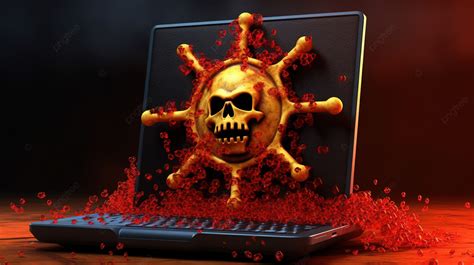 Bahaya Malware D Render Yang Menggambarkan Komputer Diretas Dengan