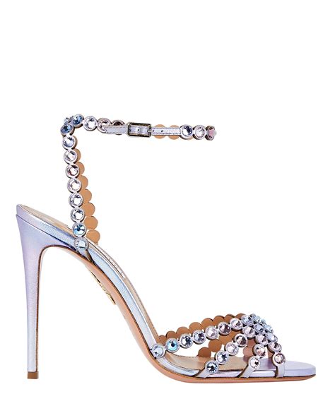 Aquazzura Tequila Embellished Leather Sandals Intermix®