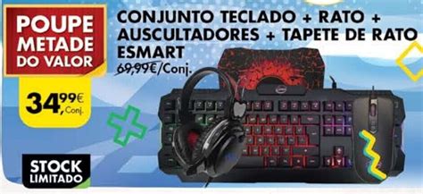 Promo O Conjunto Teclado Rato Auscultadores Tapete De Rato