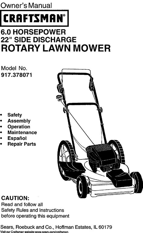 Manuals For Craftsman Lawn Mower
