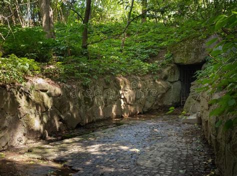 Stone Grotto In The Summer Forest On A Sunny Day Stock Photo Image Of