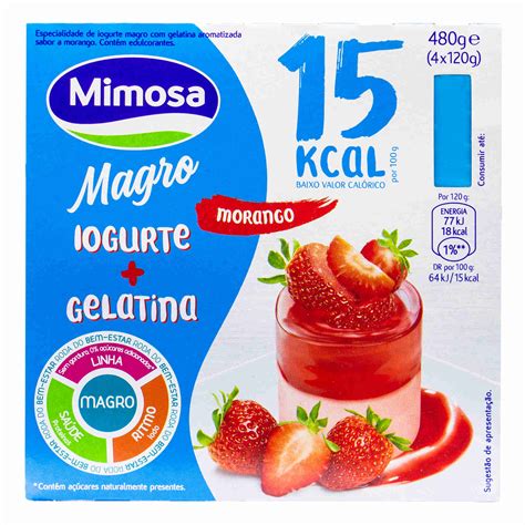 Iogurte Magro E Gelatina Morango