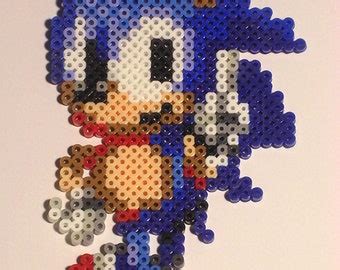 Sonic The Hedgehog Perler Midi Bead Sprite 8 Bit Pixel Art Etsy