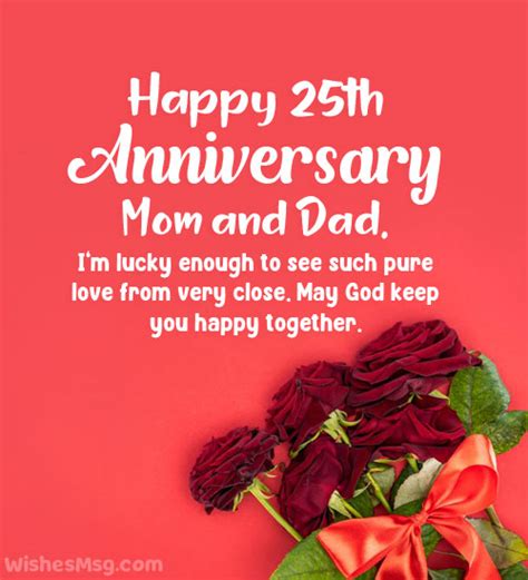 150 Heartfelt 25th Wedding Anniversary Wishes And Messages Wishesmsg