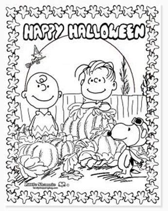 Charlie Brown Halloween Coloring Pages