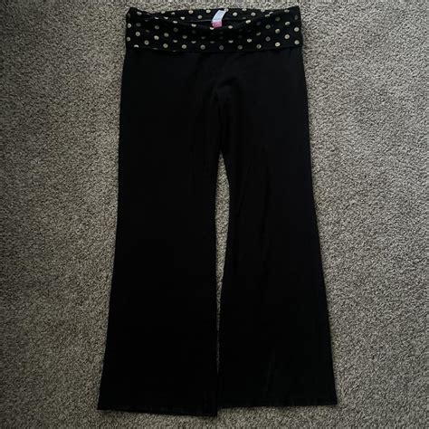 Y K Flare Foldover Leggings Early S Polka Dot Depop