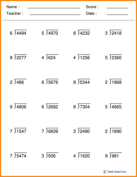 multiplication  division worksheet grade  multiplication worksheets