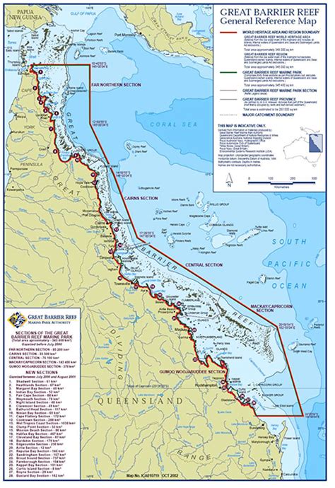 great barrier reef australia map explore  great barrier reef