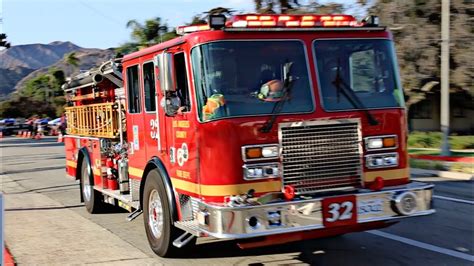 LACoFD Engine Squad 32 Responding YouTube