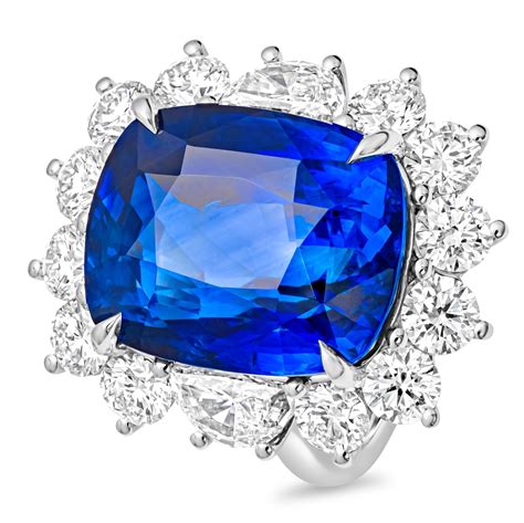 Gia Certified Carats Cushion Cut Sri Lanka Blue Sapphire Ring For