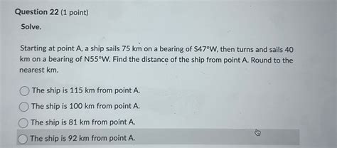 Solved Question Point Solve Starting At Point A A Chegg