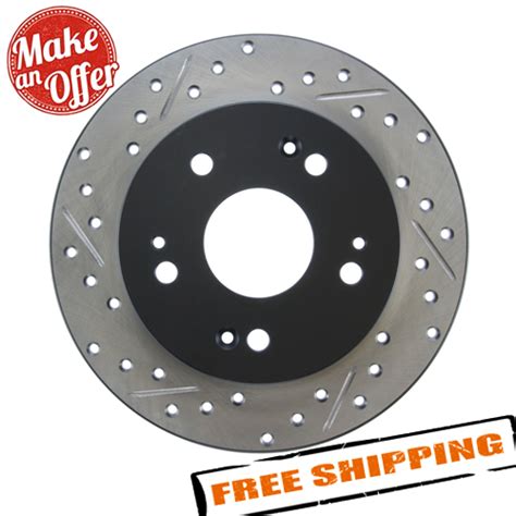 StopTech Sport Drilled Slotted 1 Piece Rear Brake Rotor For 06 15