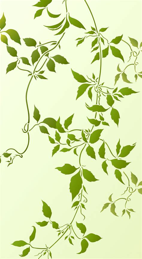 Simple Leaf Pattern Stencil