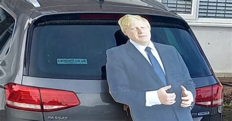 Cardboard Cutout Of Boris Johnson Spotted With Someones Rubbish Uk