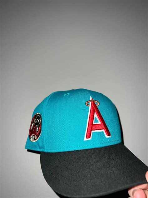 Hat Club Hat Club Top 30 Angels Teal W 25th Anniversary Patch Size 7