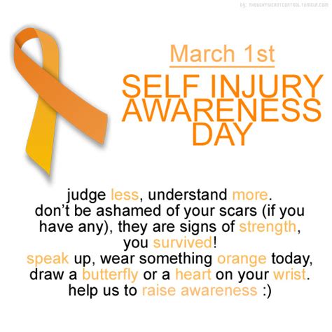 Self Harm Awareness Day Teenage Self Harm