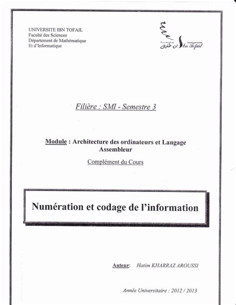 Numeration Et Codage De Linfo PDF