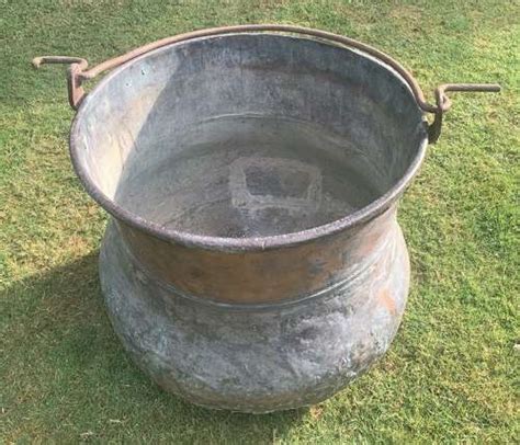 Large Th Century Copper Cauldron Vat