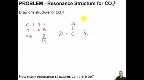 Chapter 06 - 11 - PROBLEM - Resonance Structure for CO32- - YouTube