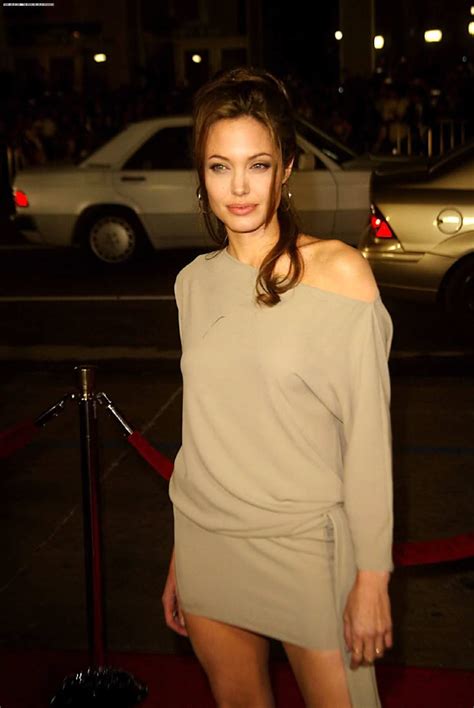 Angelina Jolie Taking Lives World Premiere March Wearing A Nude Chiff