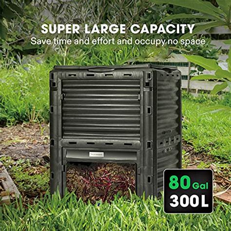 Vivosun Compost Bin 80gallon 300l Outdoor Composter W Large