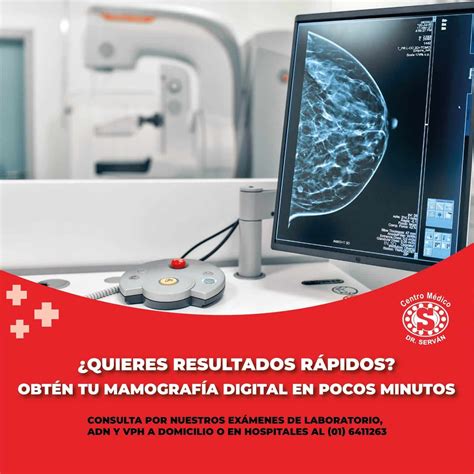 Quieres Resultados R Pidos Obt N Tu Mamograf A Digital En Pocos