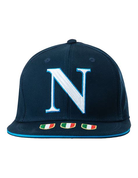 Cappello Scudetto Ssc Napoli Visiera Piatta Blu