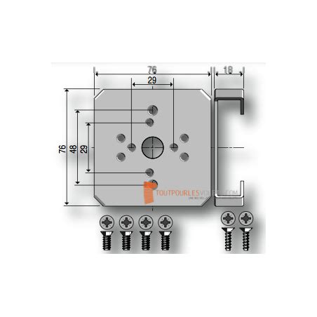 Support Universel Moteur Somfy Bloc Baie