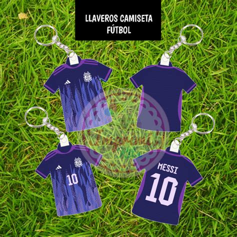 Plantilla Llavero Camiseta Argentina Mundial Qatar 2022 Diseño Polimero