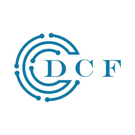 Dcf Letter Design Dcf Letter Technology Logo Design On White