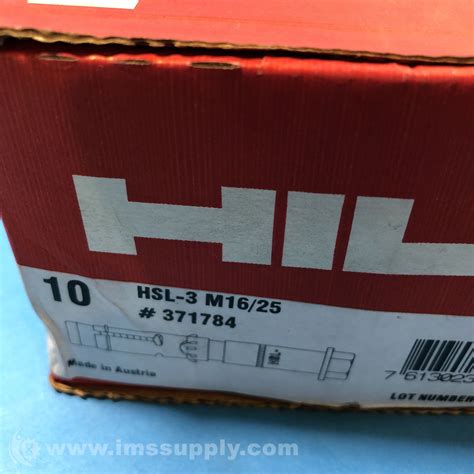 Hilti HSL 3 M16 25 Box Of 10 HSL4 Heavy Duty Wedge Anchors IMS Supply