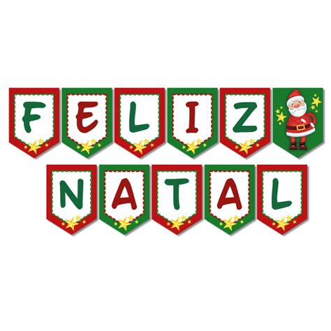 Bandeirolas Feliz Natal Papai Noel Elo Produtos Especiais