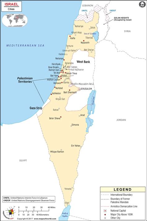 Israel Cities map | Cities in Israel